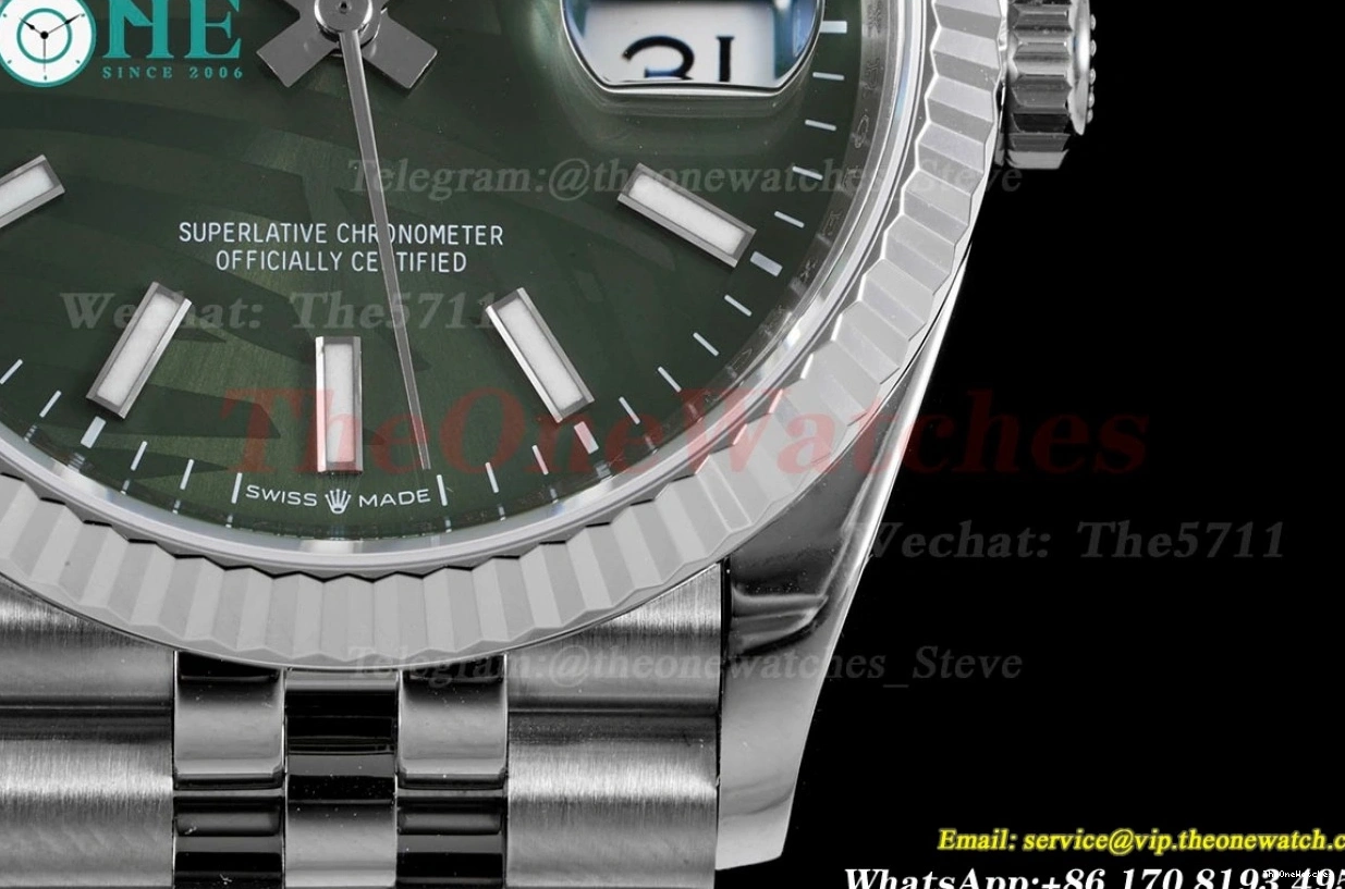 VSF 126234 VS3235 Jub 36mm Green Motif SS SS Datejust Stk Palm 0115